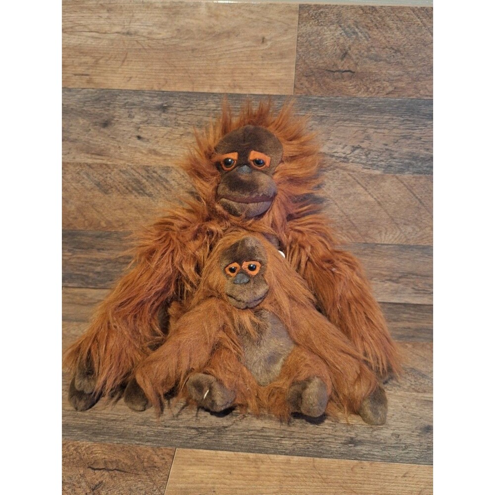 Vintage Chosun Orangutan Fuzzy Plush Stuffed Animals large small set